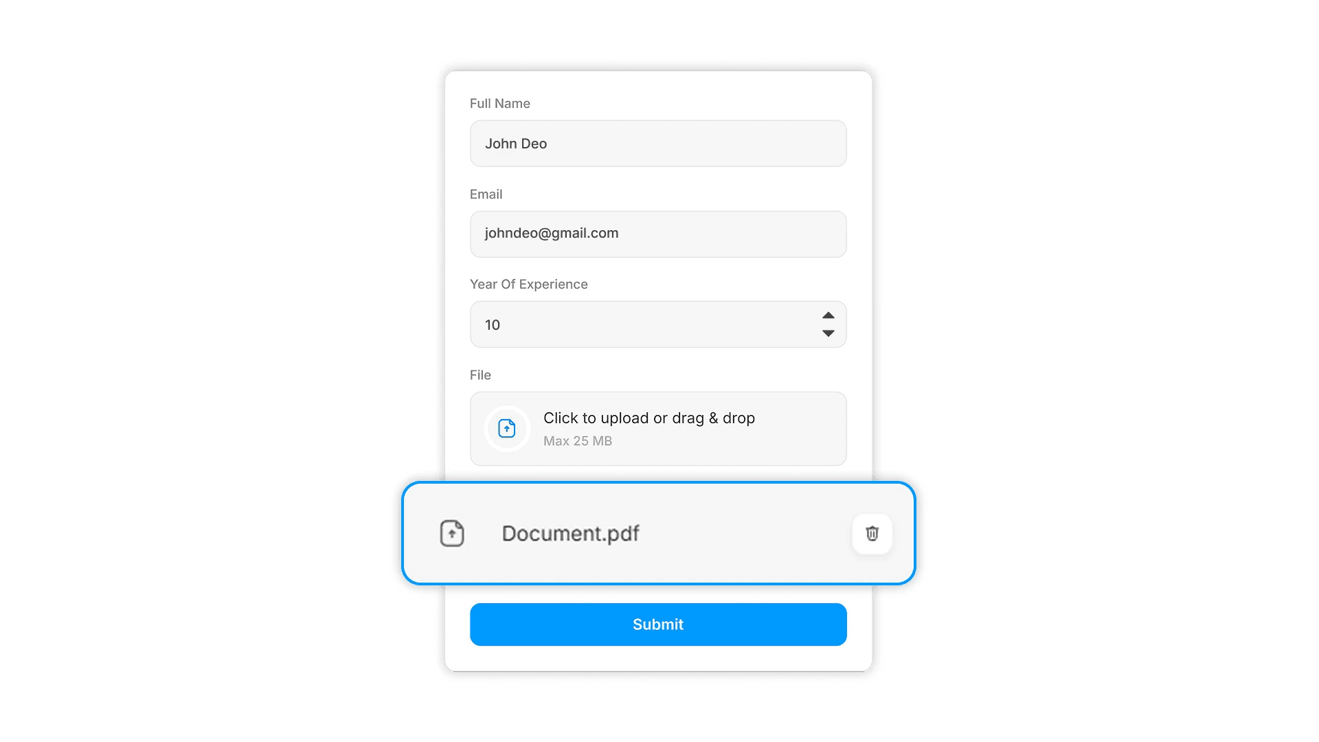 FormsPlugin file upload field overview inside Framer