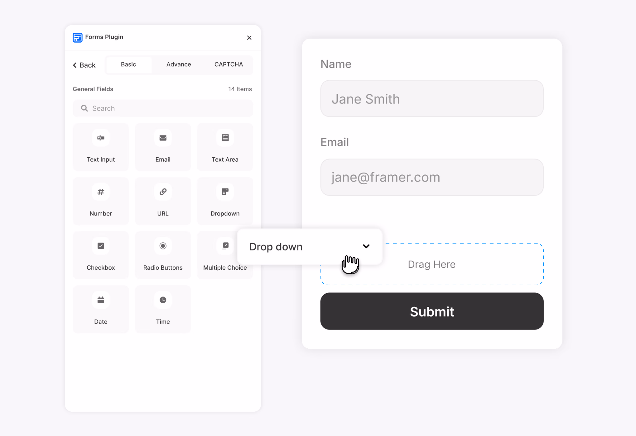 Create your form visually