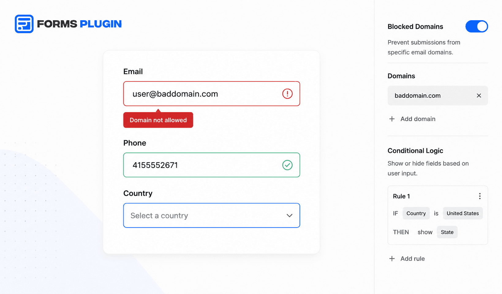 Framer form validation: required fields, regex, and conditional logic