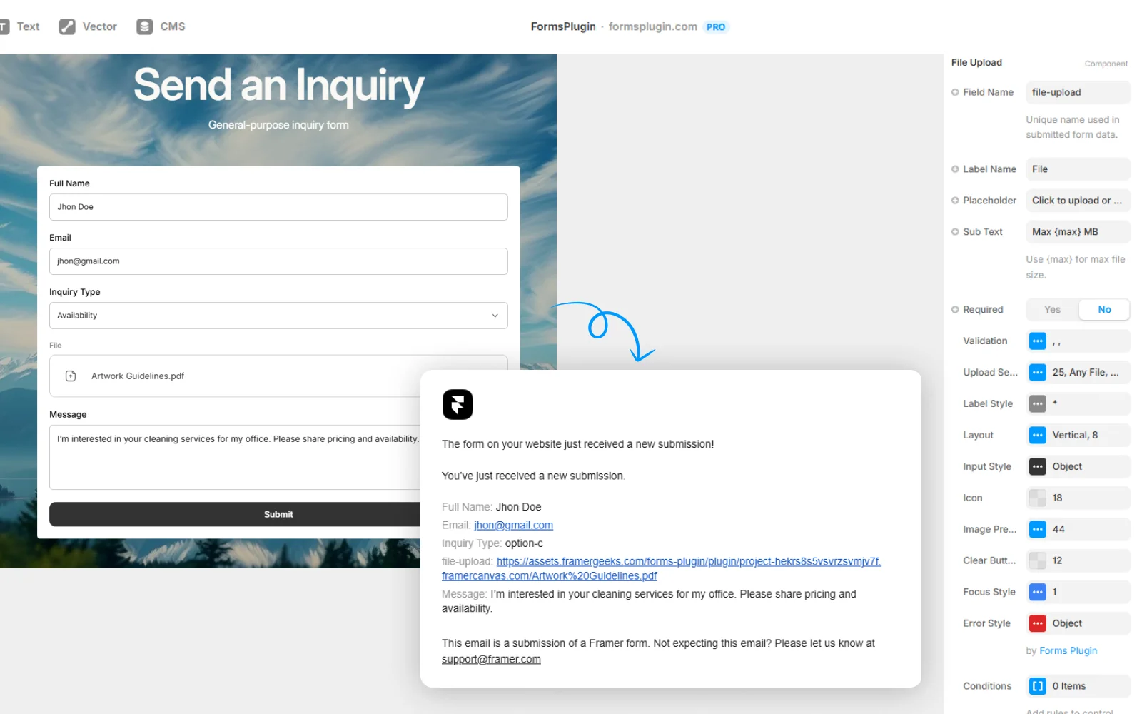 Receive files in your workflow