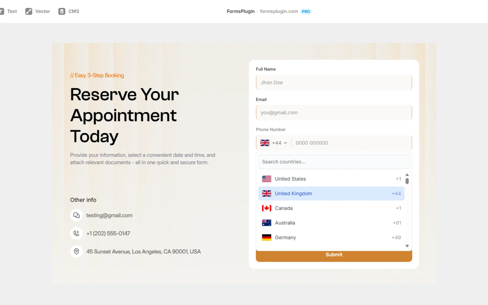 Validation runs on submit
