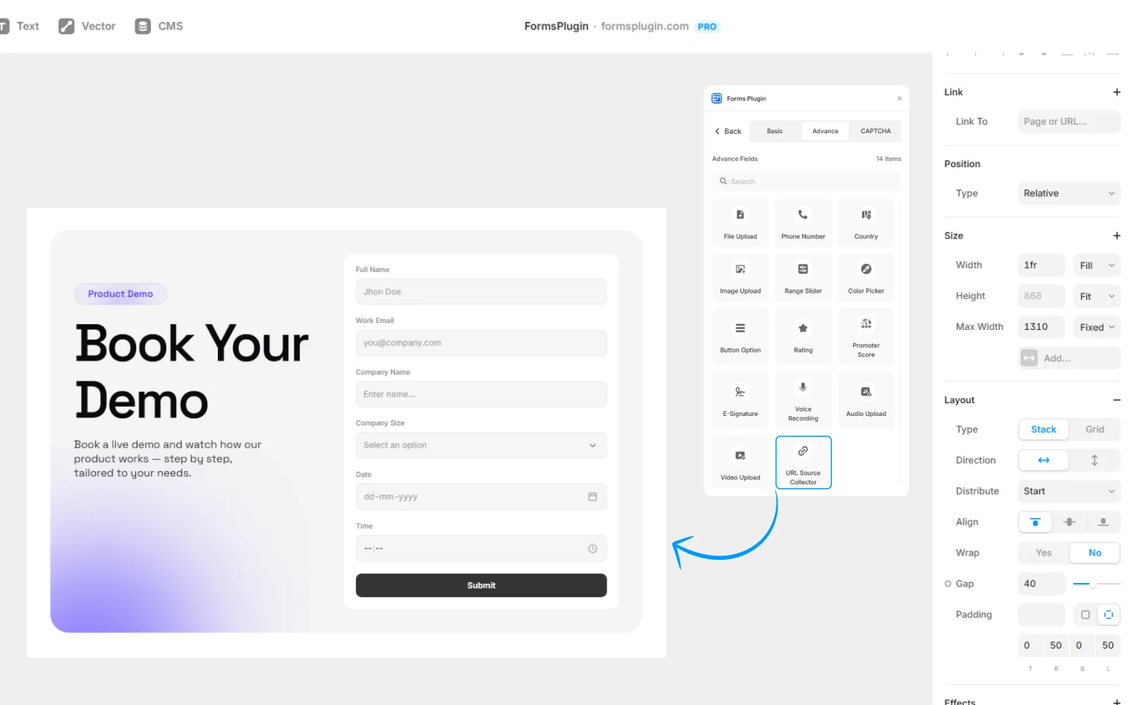 Drop the Source Tracker field on your form